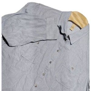 Bit & Bridle NWT Women's Long Sleeve Button‎ Down Blue Striped Cotton 2X Shirt
